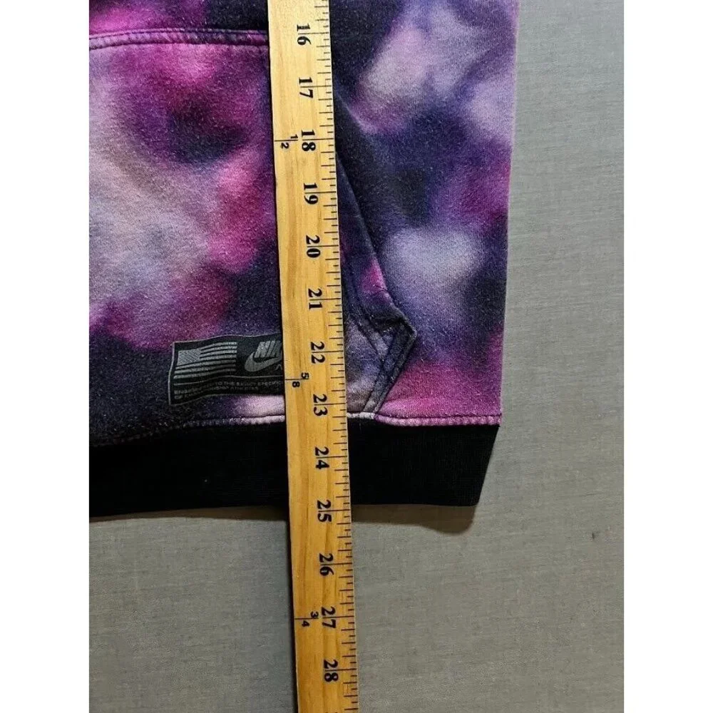 Nike Air Sweatshirt Adult Small Purple Tie Dye Pullover Long Sleeves Hoodie. - Picture 10 of 10